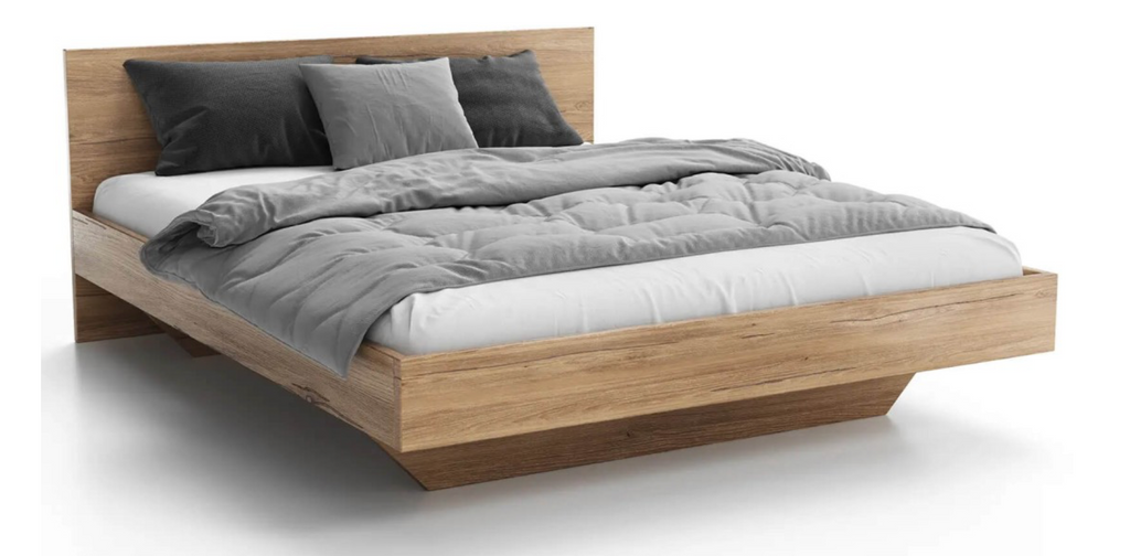 Bett Bali – schwebendes Design in warmer Holzoptik