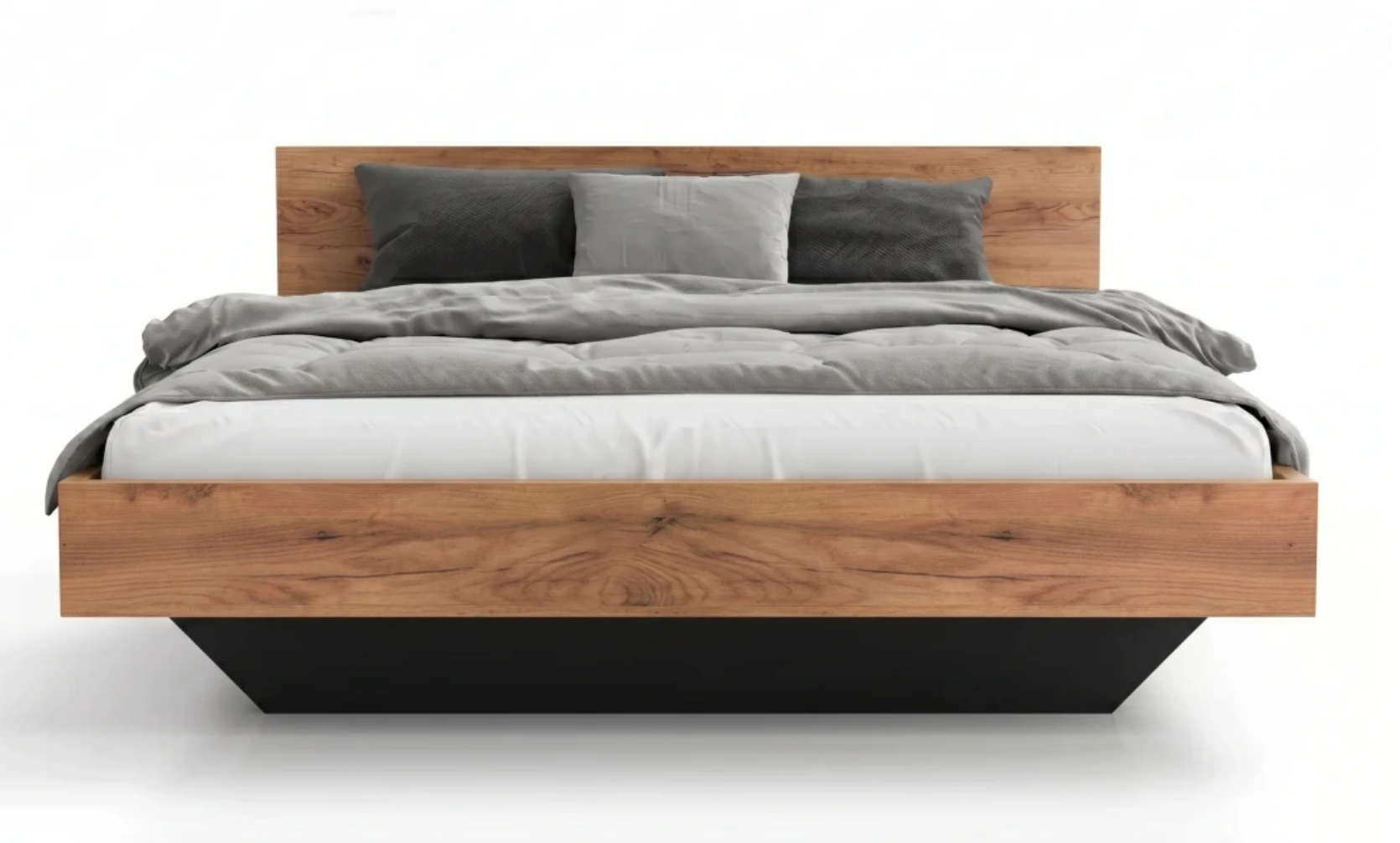 Bett Bali – schwebendes Design in warmer Holzoptik