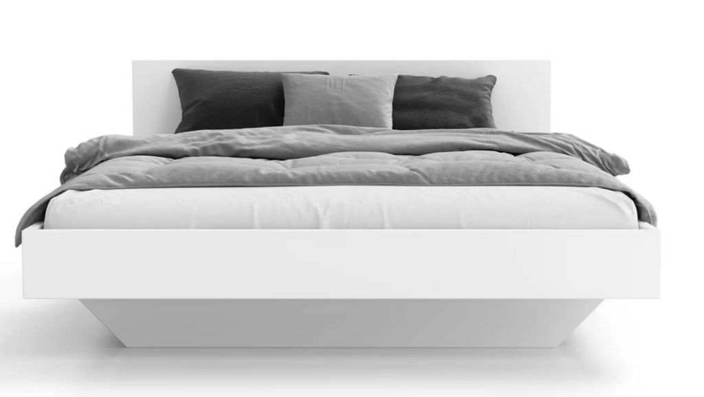 Bett Bali – schwebendes Design in warmer Holzoptik