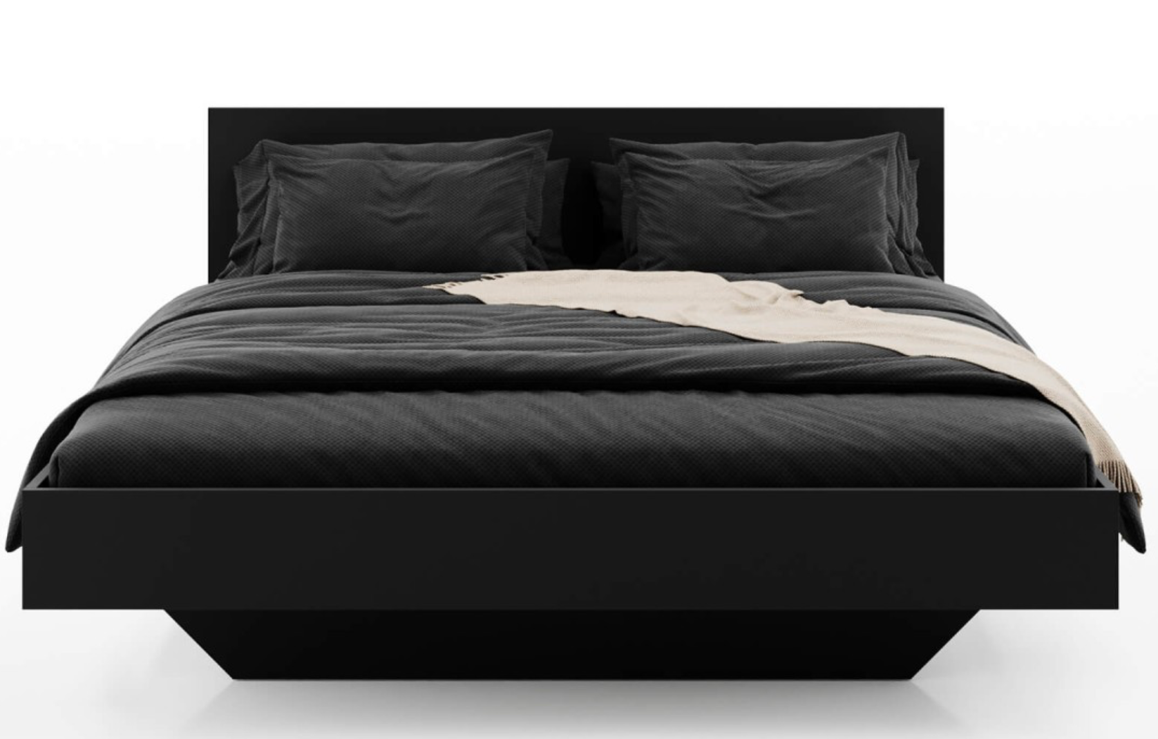 Bett Bali – schwebendes Design in warmer Holzoptik